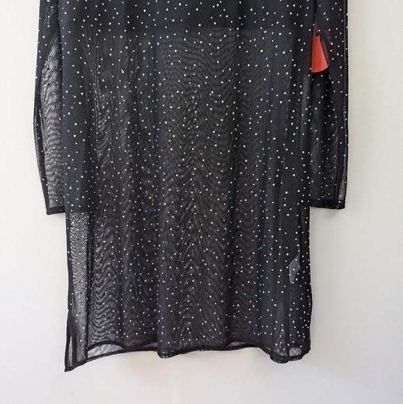 Anthropologie Eva Franco Starlight Long-Sleeve Sheer Tunic Dress - Picture 9 of 13